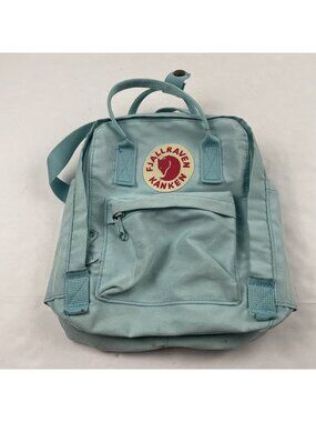 Fjallraven Kanken Mini Backpack Top Handle Side Pockets Light Blue Travel